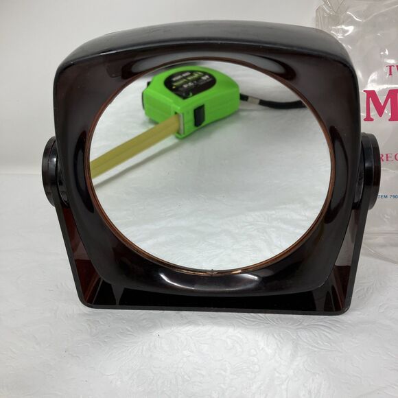 Vintage Magnifying Mirror Two Sided Vanity Plastic Tortoise Shell Hong Kong - Picture 8 of 16